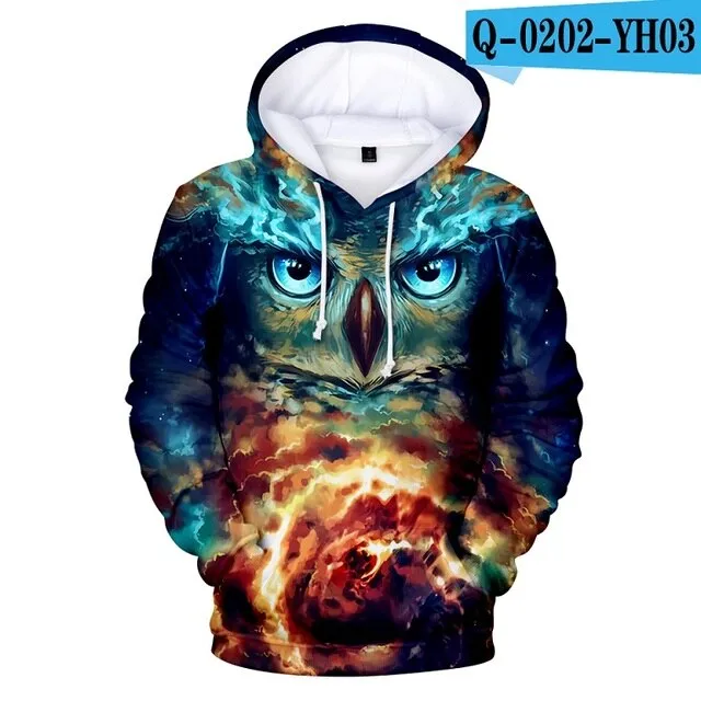 2020 Wholesale Adult Child Size Wolf Hoodies Sweatshirt 3D Print Mens Boys Hoodies Sweatshirt Fashion Design Clothing big size