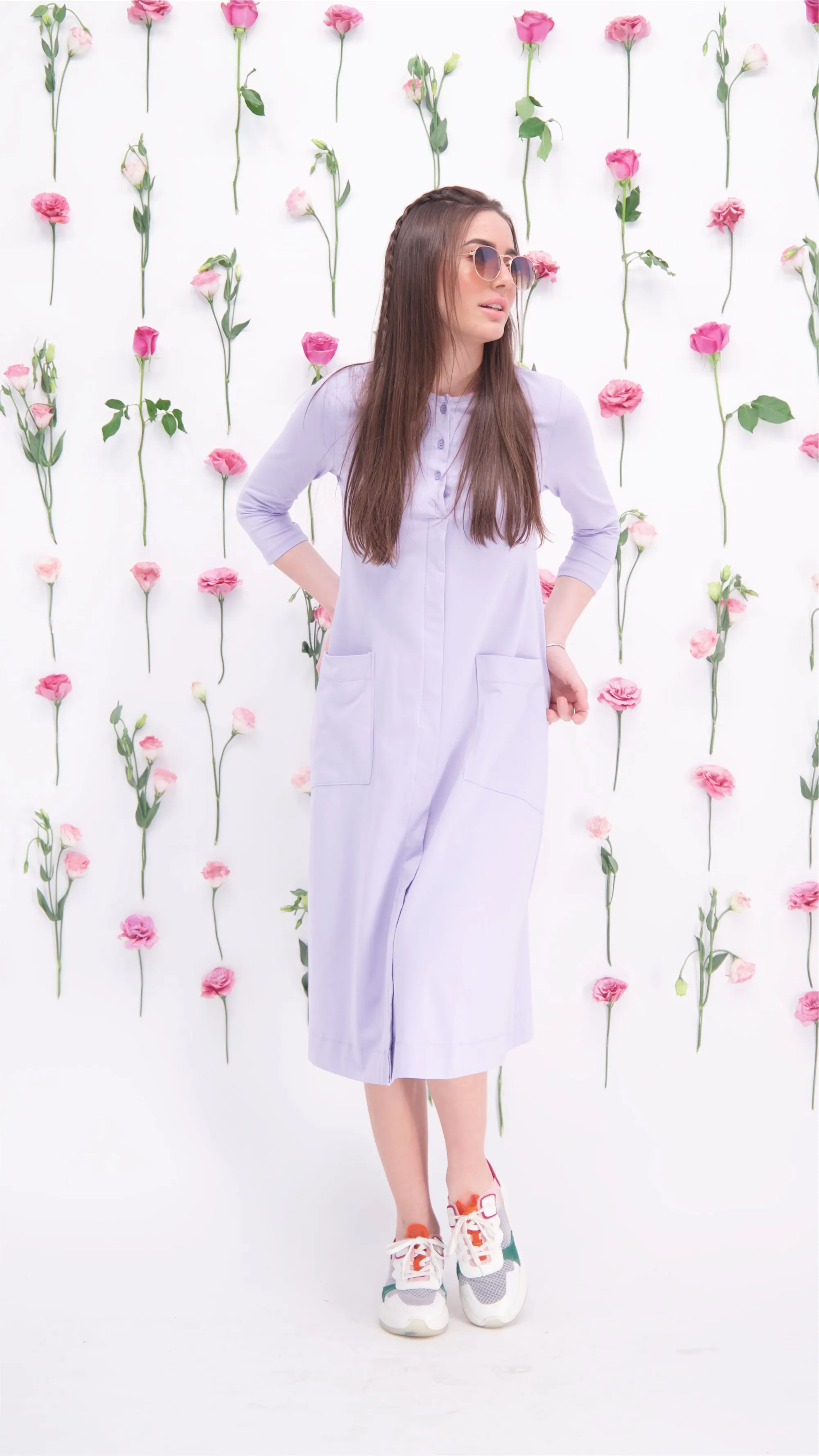 A-line Pocket Dress / Lilac