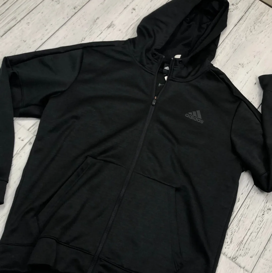 Adidas Black Hooded Jacket - His L