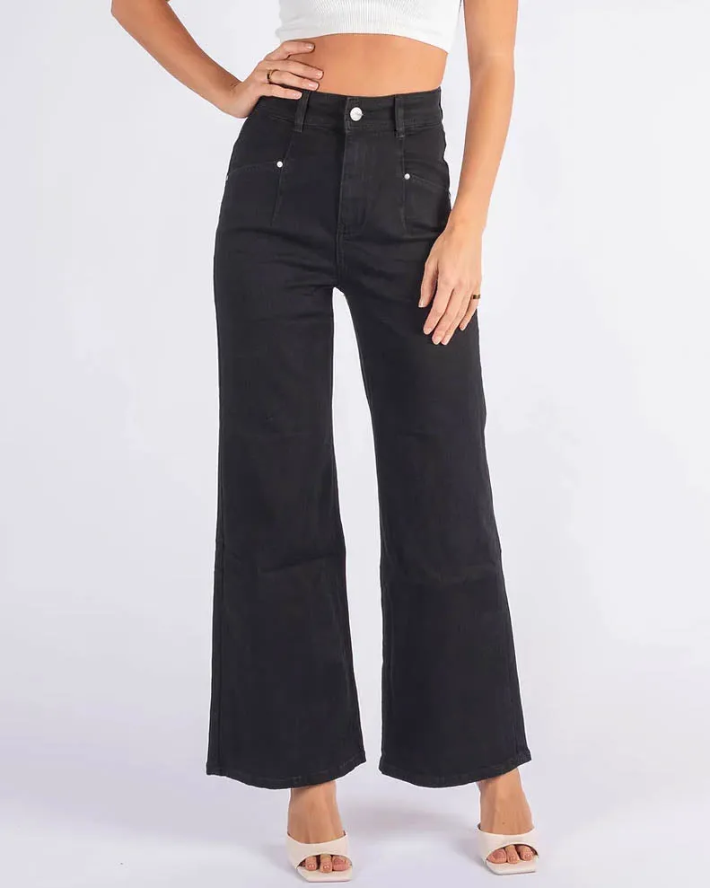 Arca Wide Leg Jeans Black