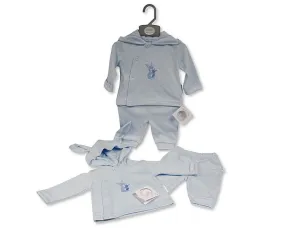 Baby Boys 2 pcs Set with Hood - Bunny  (PK6) (NB-6) BIS-2020-2556