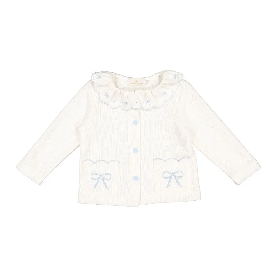 Blue Bows Knit Cardigan