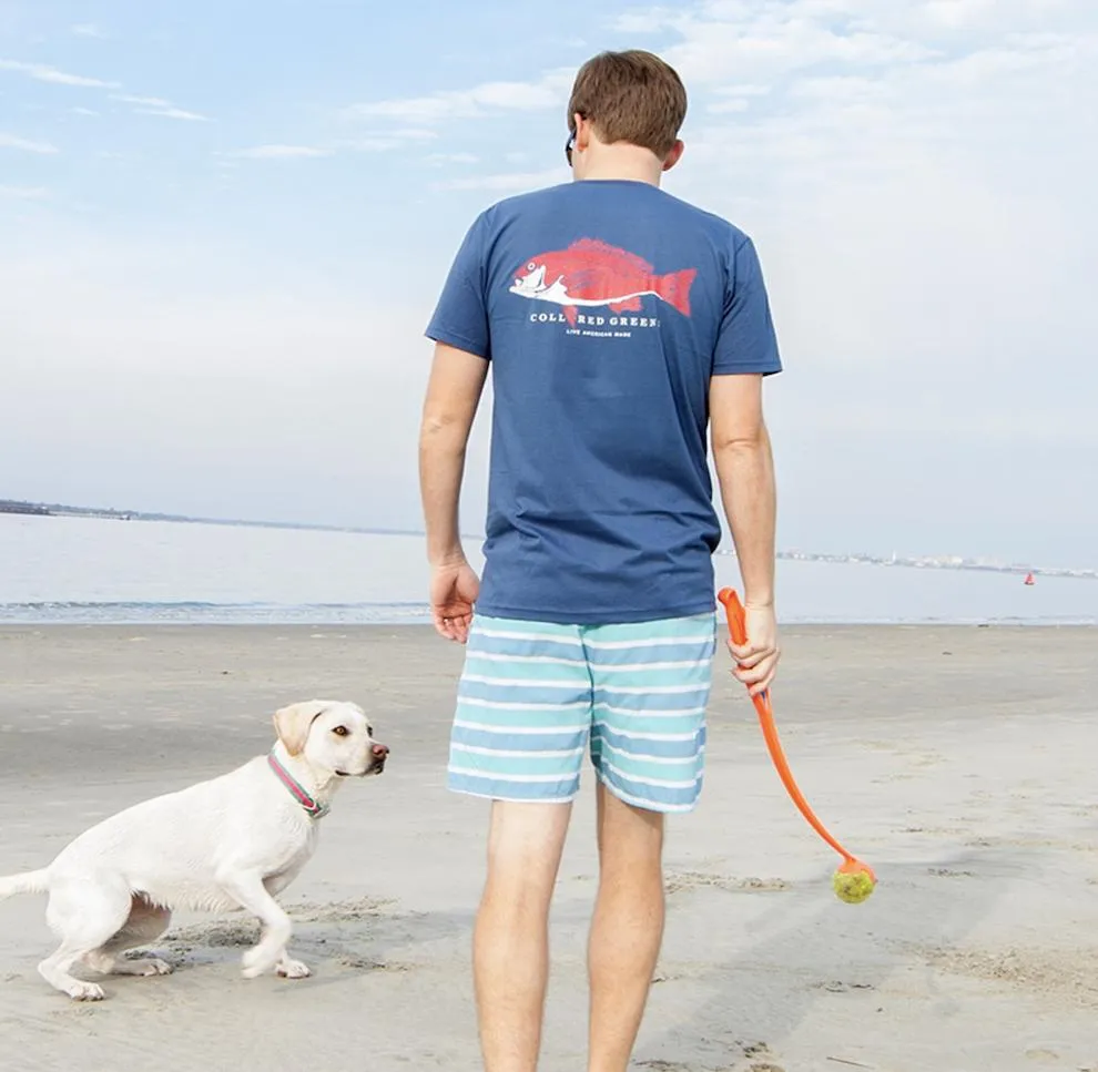 Blue Crab: Short Sleeve T-Shirt - White