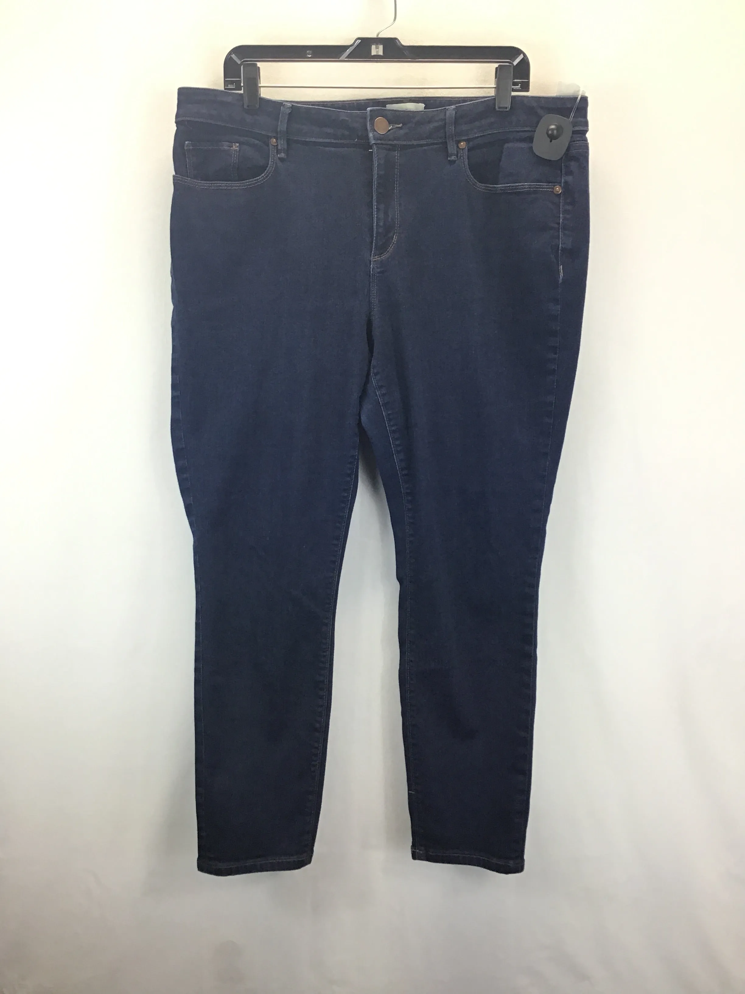 Blue Denim Jeans Skinny Loft, Size 16