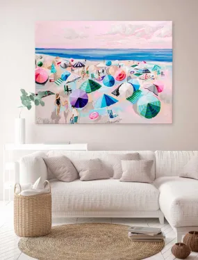 Blush Beach Canvas Wall Art