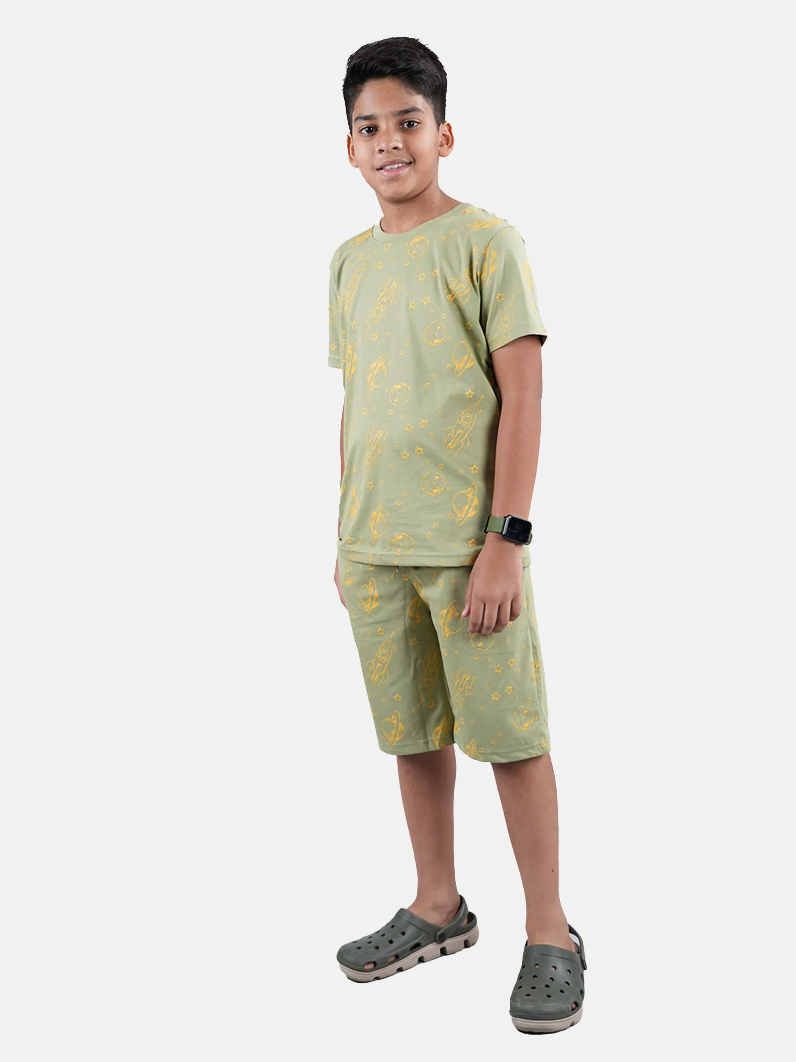 Boys AOP Tee & Shorts Co-Ord Set