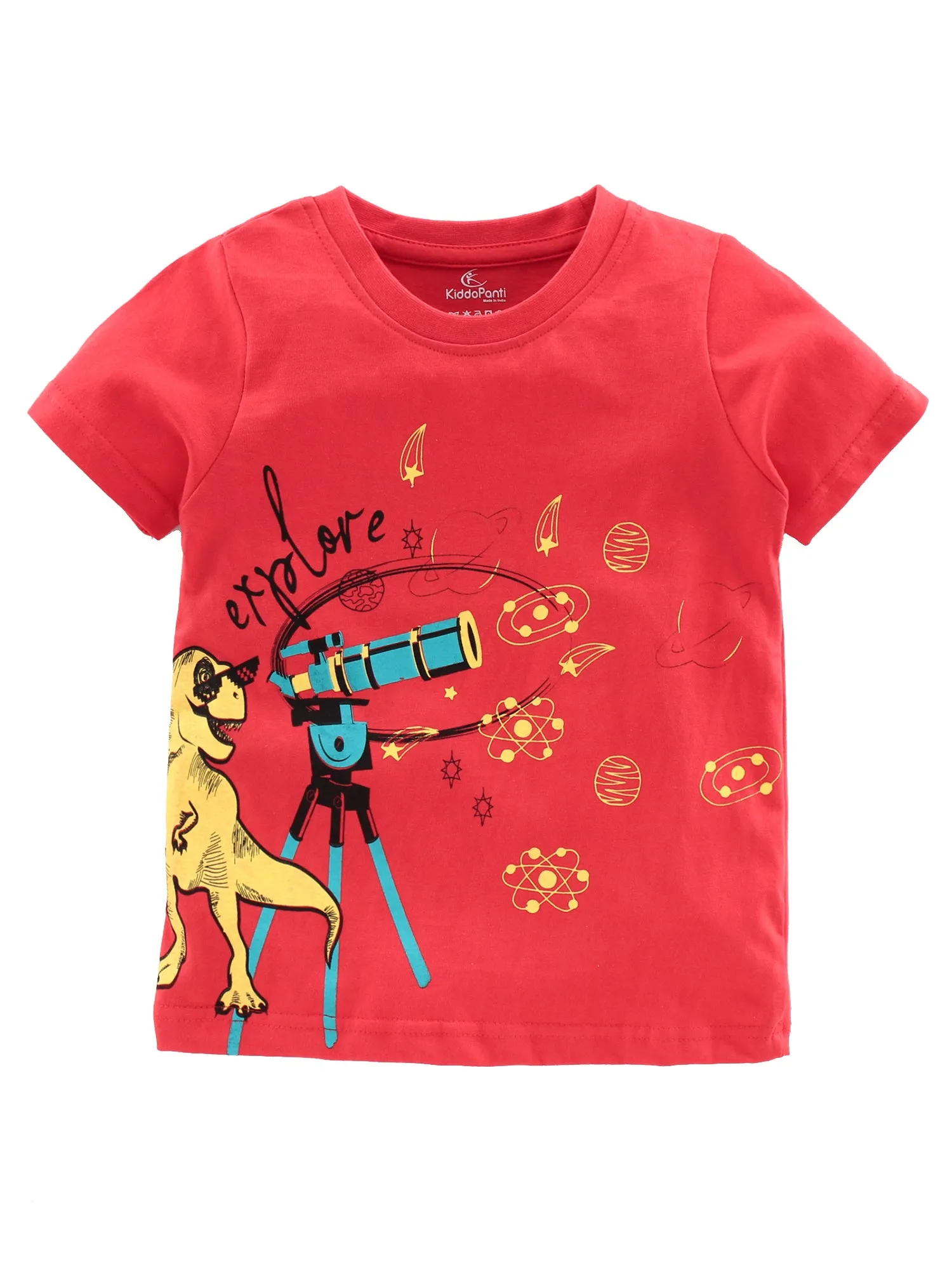 Boy's Explo Half sleeve Tee With Printed Bermuda Pyjama Night Set