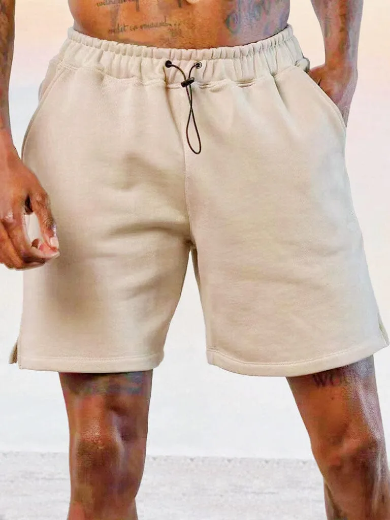 Casual Cotton Elastic Waist Shorts