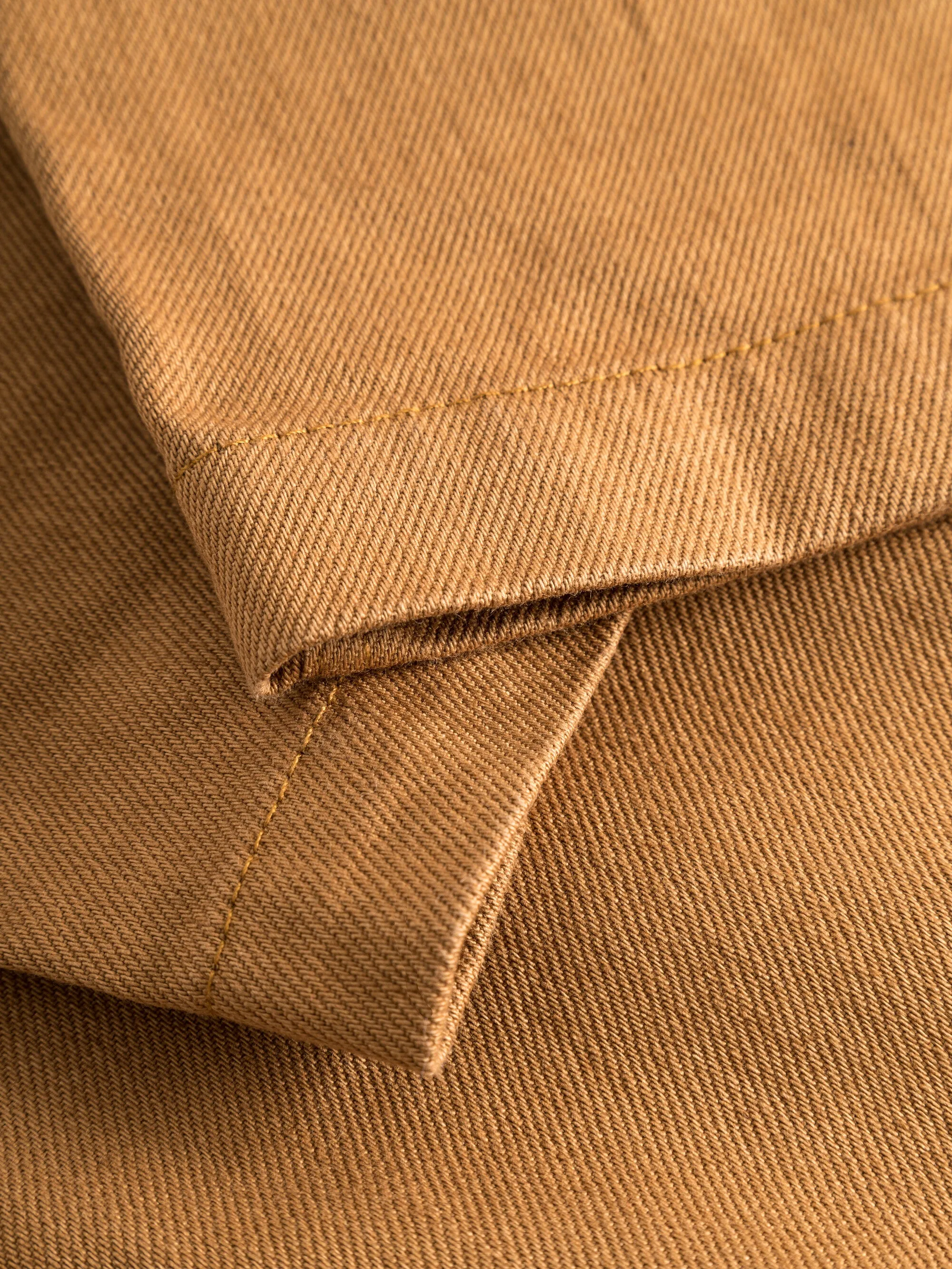 CHLOE barrel high-rise twill 5-pocket pants - Brown Sugar