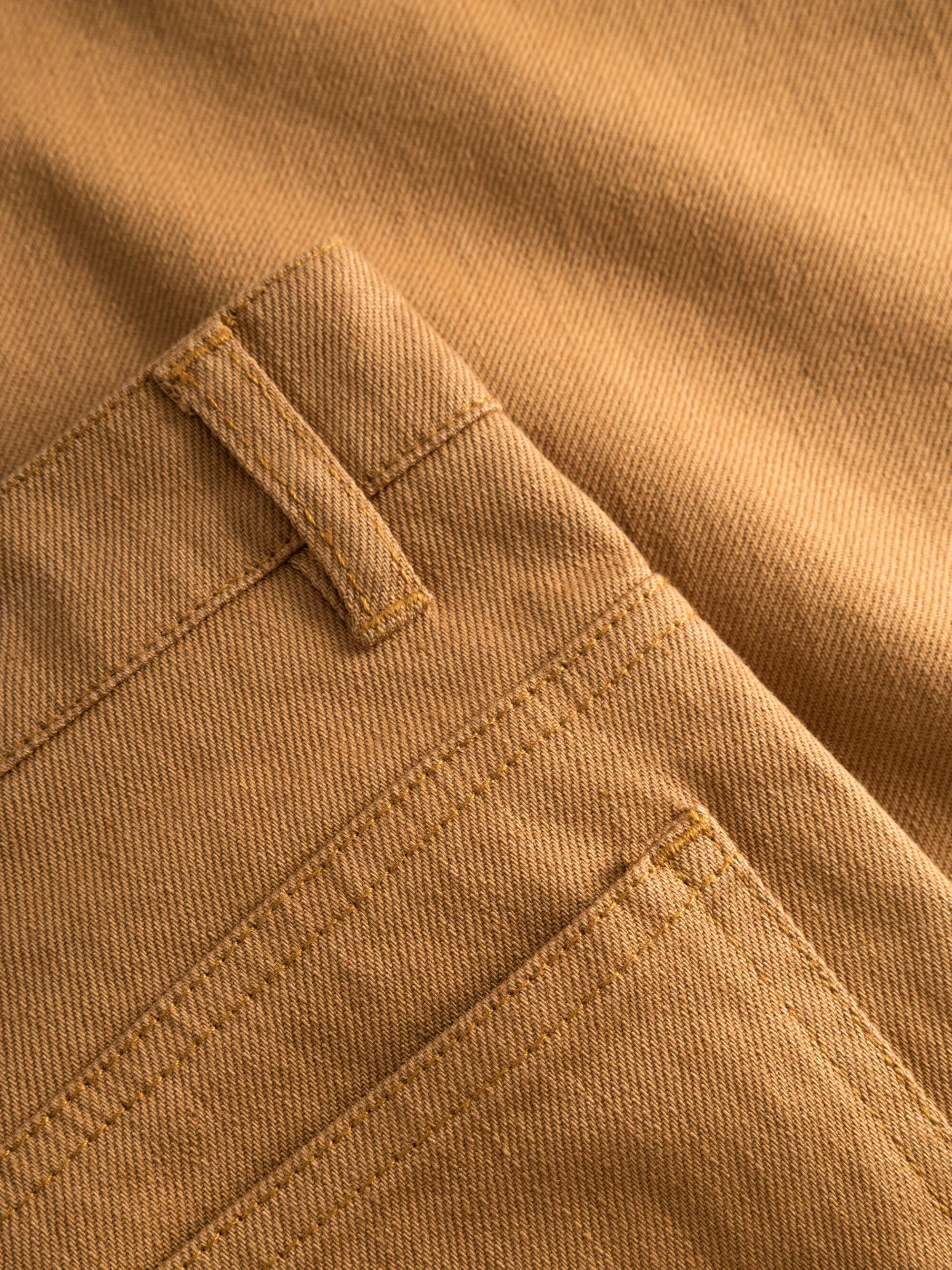 CHLOE barrel high-rise twill 5-pocket pants - Brown Sugar