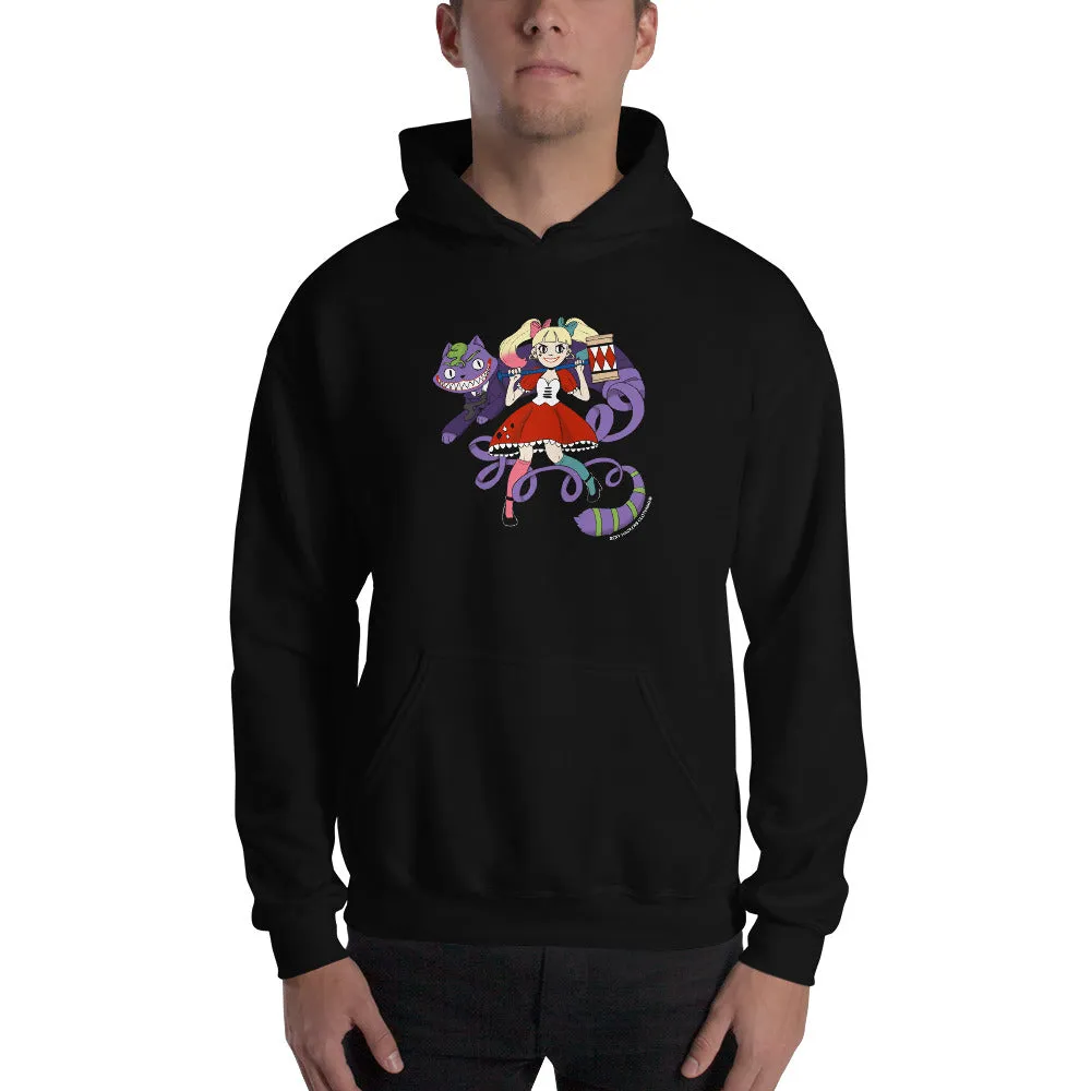 Harley Quinn and Joker in Wonderland Unisex Hoodies