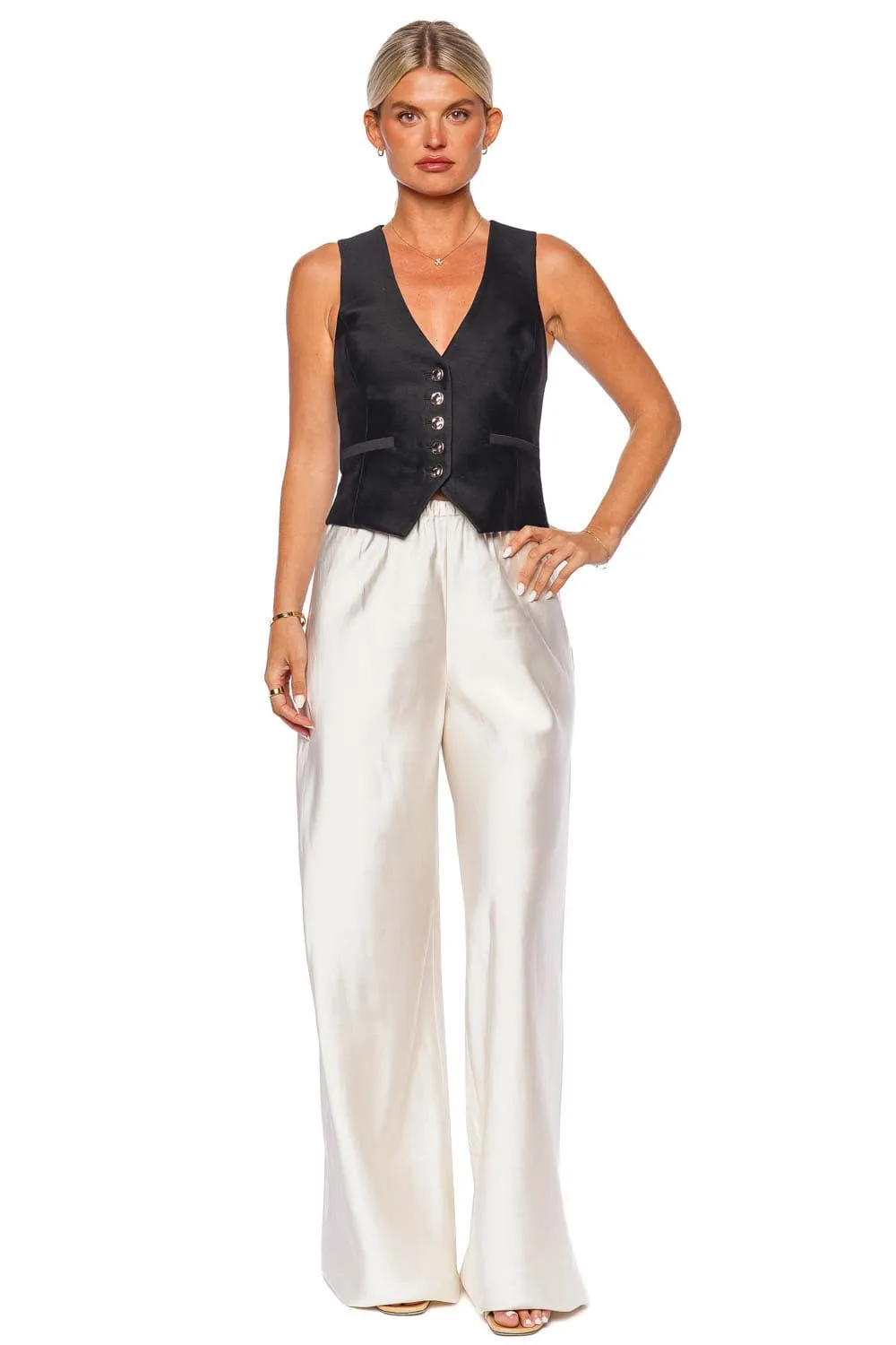 Harmony Milk Bias Wide Leg Pant