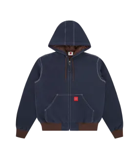 HOODED WORK JACKET - NAVY