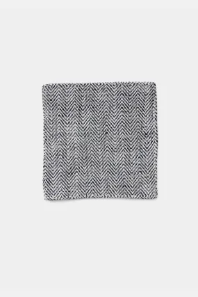 Linen Coasters - Herringbone, Black