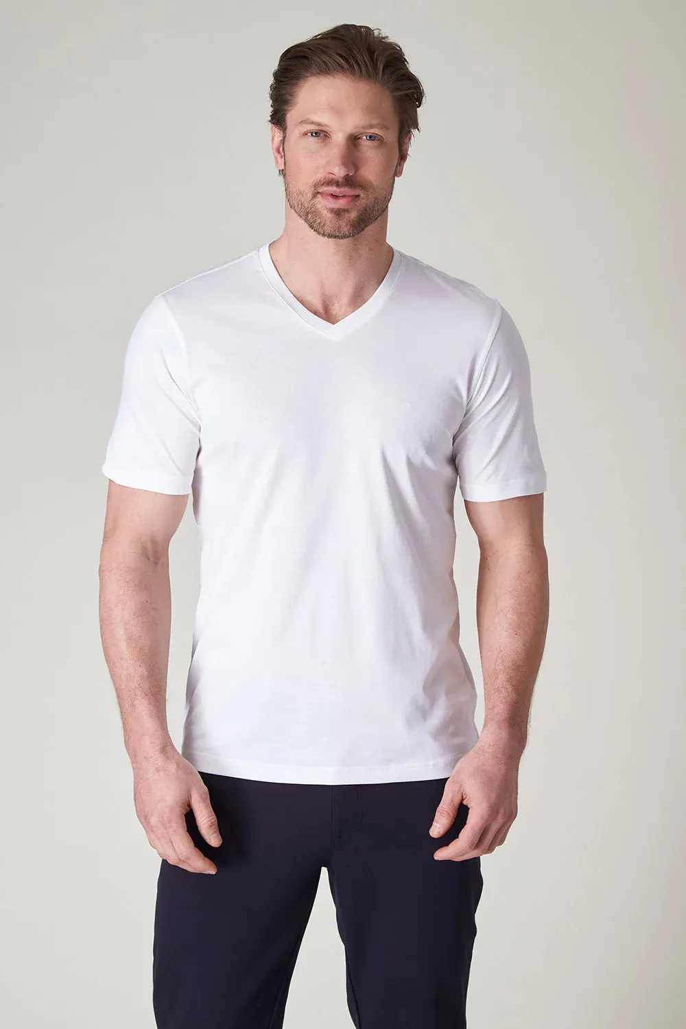 Men's Raffi | Noah V-Neck Tee | White