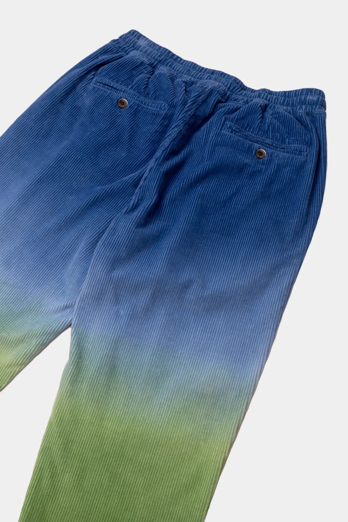 PANTS CORDS GRADIENT TURTLE GREEN & STEEL BLUE