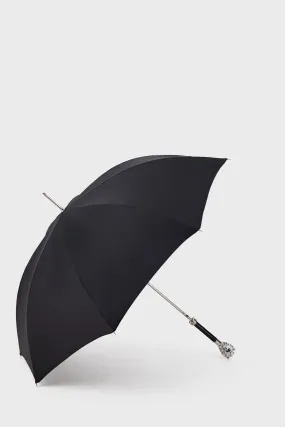 Pasotti Black/Silver Lion Umbrella