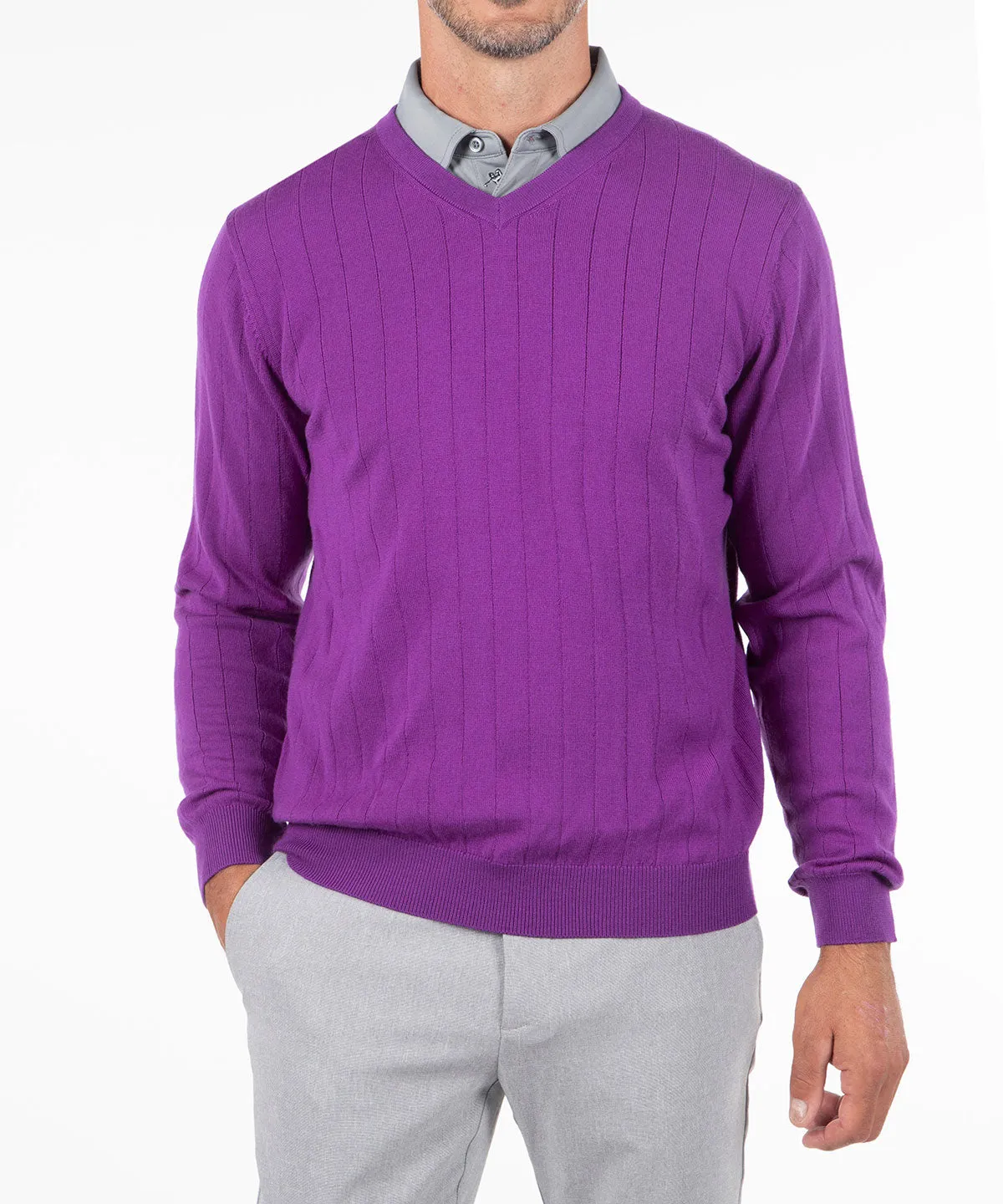 Signature Merino V-neck Pullover Sweater