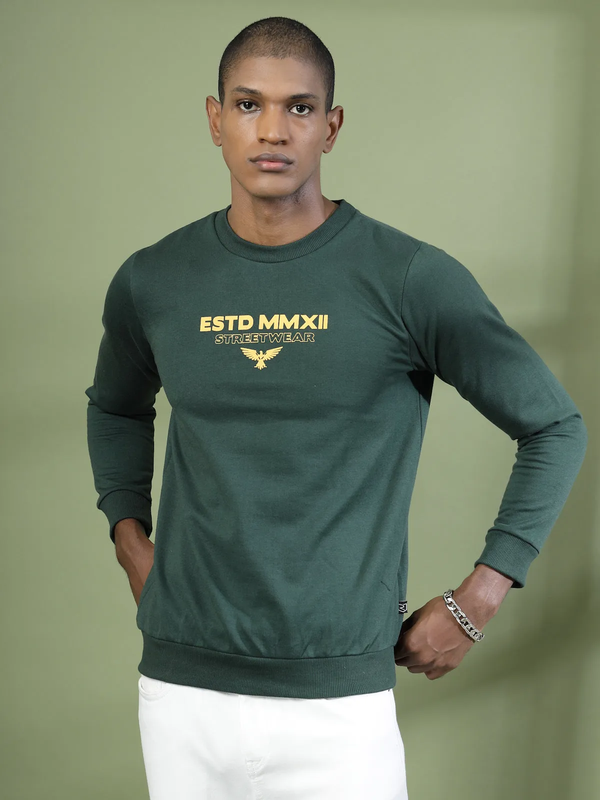 Signature Style Regular Fit Full Sleeve Sweatshirt