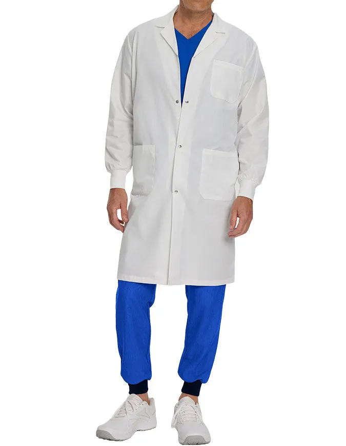 White Cross 42 Inch Unisex Knit Cuffs Long Lab Coat