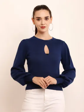 Women Dark Blue Slim Fit Top